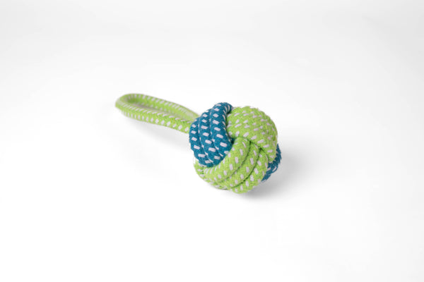 חבל עם ידית וכדור דנטלי לכלב