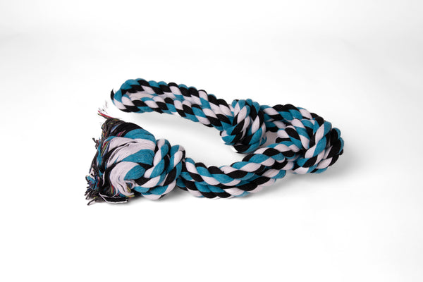 חבל דנטלי  עם שני קשרים וידית לכלב